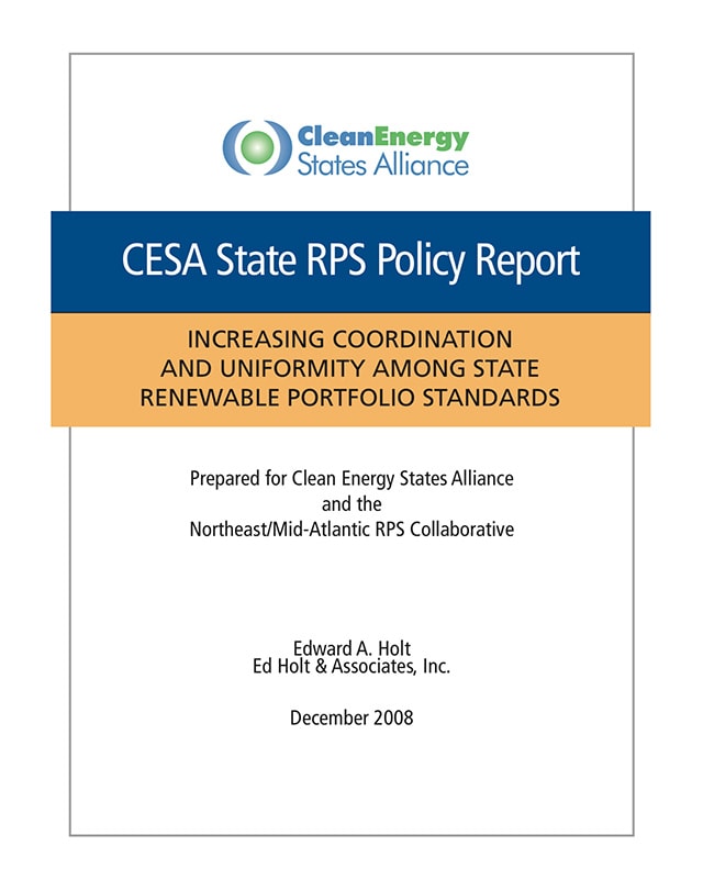 CESA State RPS Policy Report: Increasing Coordination and Uniformity ...