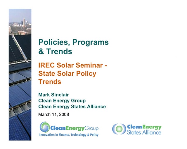 Learning by Doing: The Evolution of State Support for Solar Energy ...