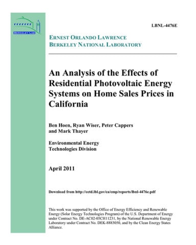 PV-on-Home-Sales-lbnl-4476e cover