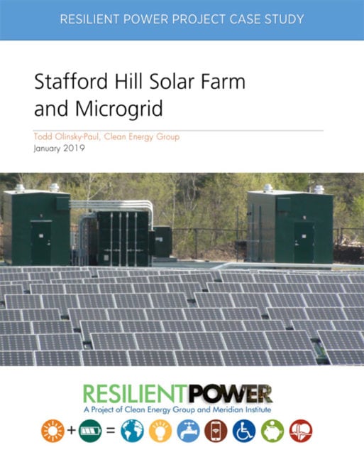 Case Study Stafford Hill Solar Farm and Microgrid Clean Energy States Alliance